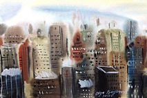 NY City, Watercolor painting