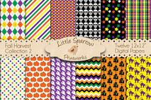 Fall Harvest Collection #2 Set of 12 Digital Papers