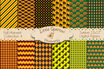 Fall Harvest Collection #4 Set of 12 Digital Papers