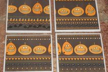 Halloween Jack-O-Lantern Coasters