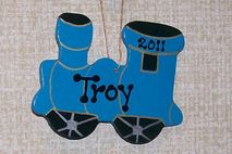 Personalized Wooden Train Ornament