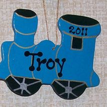 Personalized Wooden Train Ornament