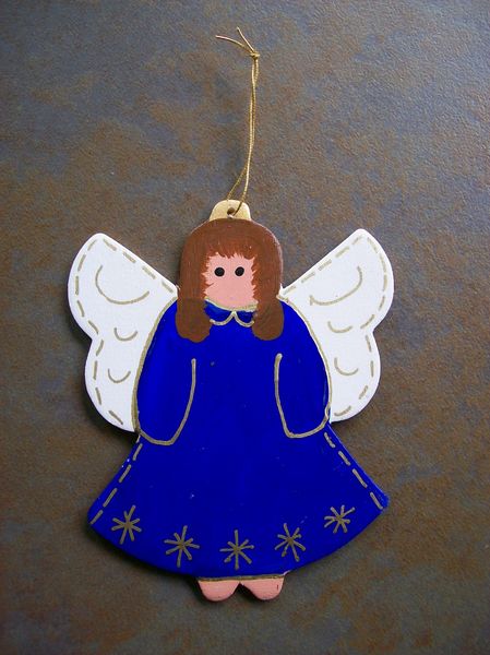 Personalized Wooden Angel Ornament - SandycraftsOnline - PinkLion