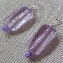 LILAC SILVER EARRINGS / BRIDAL JEWELRY / SILVER DANGLE EARRINGS