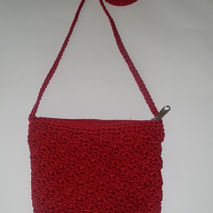 RED CROCHET BAG / CROCHET ACCESSORIES / KNIT BAGS