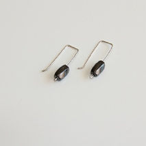 HEMATITE SILVER EARRINGS / BRIDAL JEWELRY / SILVER EARRINGS