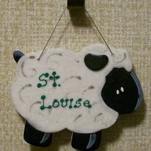 Wooden Sheep Ornament Personalized