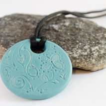 Turquoise Hand-Drawn boho Necklace