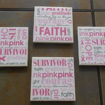 Breast Cancer Awareness Coasters - Set of Four