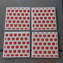 Apple Coasters - Set ofFour