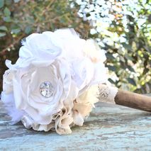 Vintage Fabric Brooch Bouquet