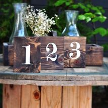 Rustic Wedding Table Numbers