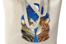 Moonlight Kiss Cats New Jumbo Tote Bag, Excellent All Purpose Us