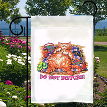 Beachy Kitty Do Not Disturb New Small Garden Yard Flag