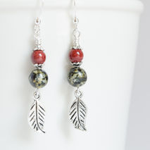 Fall Inspired Silver Leaf Earrings