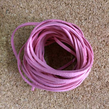 Faux Suede Fiber Leather String Pastel Rose Pink Jewelry Finding