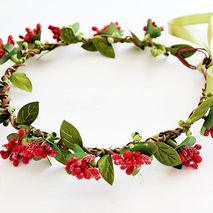 Red Berries Christmas Crown, Holiday Party Crown