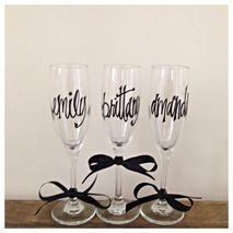 Personalized Bridal Party, Bridesmaids, Bridal Shower Champagne