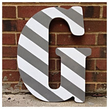 Giant Painted Striped Letter Customized With Your Colors Wedding