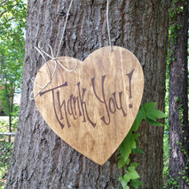 Thank You From the Bride and Groom Heart Wedding Sign