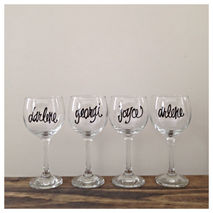 Personalized Bridal Party, Bridesmaids, Bridal Shower Wine Glass