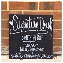 Signature Drink Customized Chalkboard Style Wedding Signature Dr