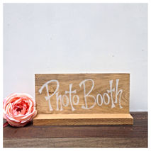 Photo Booth Wooden Rustic Wedding Table Top Sign