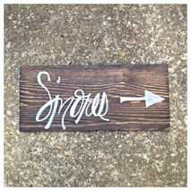 Rustic Wooden S'mores Sign Hand Painted White Calligraphy - Cust