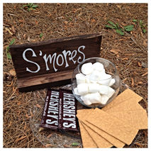 S'mores Wooden Wedding Table Top Hand Painted Sign