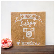 Instagram Wedding Hashtag Oh Snap Rustic Wooden Wedding Sign