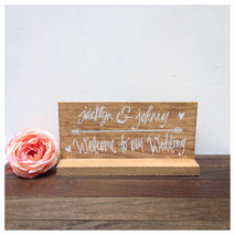 Wooden Rustic Wedding Free Standing Welcome To Our Wedding Bride