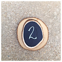 Chalkboard Tree Slice Wedding or Event Table Number Signs