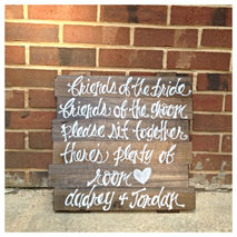 Friends of the Bride and Groom Rustic Wooden Wedding Ceremony Se