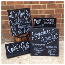 Chalkboard Style Wedding Set of Reception Signs