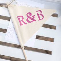 Set of 100 Fabric Wedding Ceremony Flags