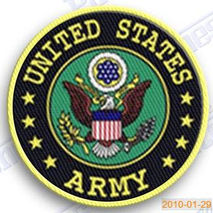 united states  ARMY -  military armed forces  - iron on 100% emb