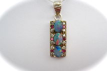 Australian Opal Sterling Silver Pendant