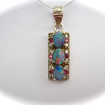 Australian Opal Sterling Silver Pendant