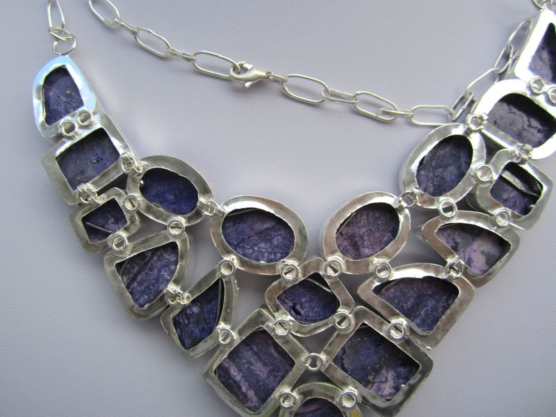 Purple Jasper Silver Necklace - Crystal Beauties - PinkLion