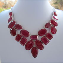 Indian Ruby Silver Necklace