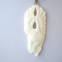 Pegasus Winged Horse Silver Pendant