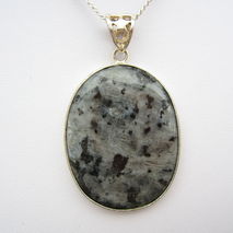 Sparkling Rare Larkivite Silver Pendant