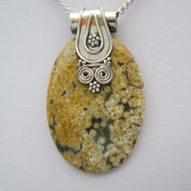 Ocean Jasper Sterling Silver Pendant