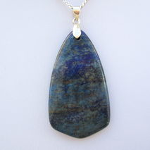 Lapis Lazuli Crystal Stone Silver Pendant