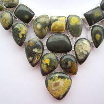 Bumble Bee Jasper Silver Necklace