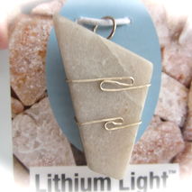 Lithium Light Crystal Stone Silver Pendant