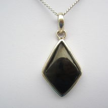 Black Obsidian Sterling Silver Pendant