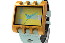 Lenzo Watch (Mint / Teak / Neon Yellow)