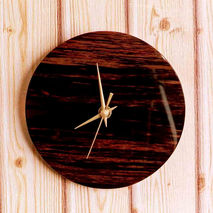 Wall clock made from natural obsidian | home and office decor