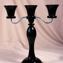 Triple candle holder made of obsidian | nice for interior design